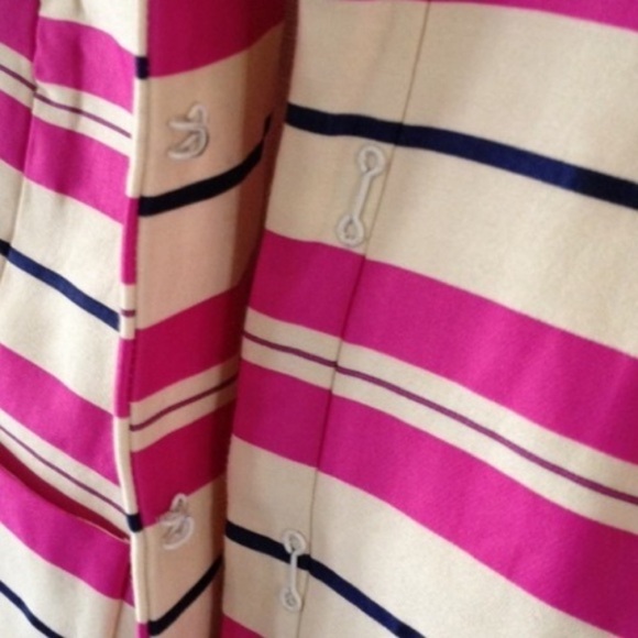 J.Crew Pink Striped color block classic silk Blazer sz 6 - Picture 4 of 4